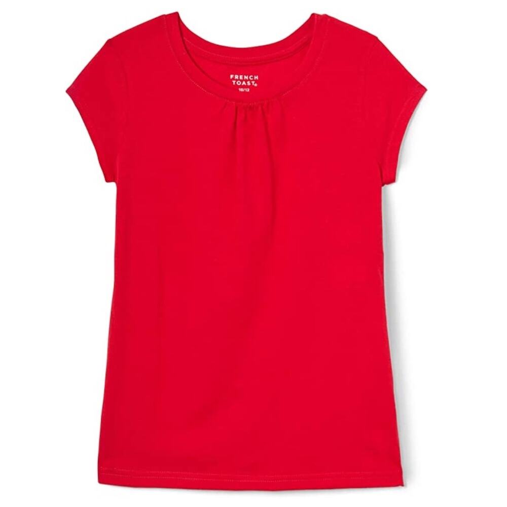 FRENCH TOAST • Red Short Sleeve Scoop Neck T-Shirt Top